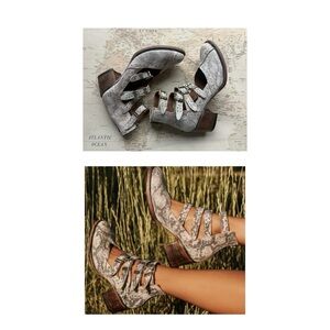 🆕Freebird By Steven Felicity Snakeskin Studded Strappy Block Heel Size 11 NWOB